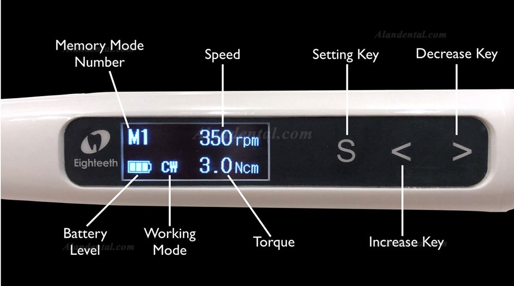 Eighteeth E-CONNECT S Dental Endomotor with Built-in Apex Locator